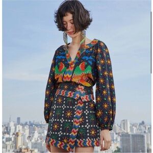 SOLD SET Farm Rio Macaw Night, size S